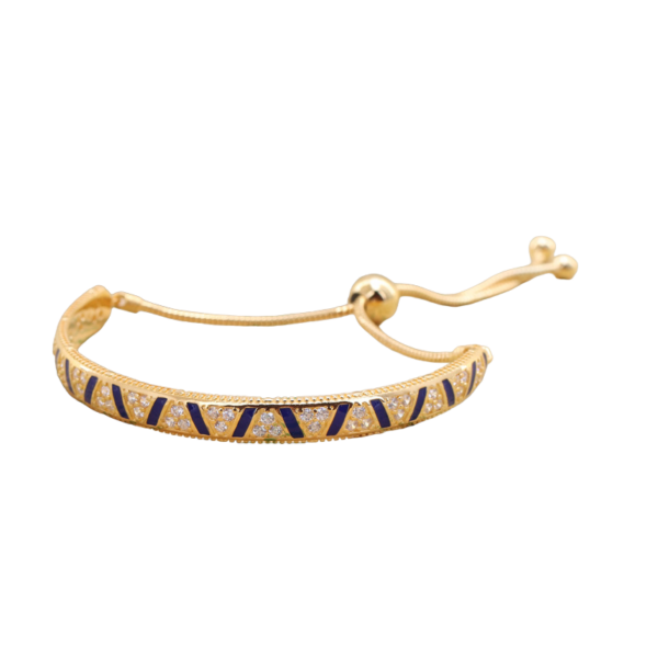 Ancient Egyptian Bracelet Gold Color Cupronickel Inlaid With Zircon