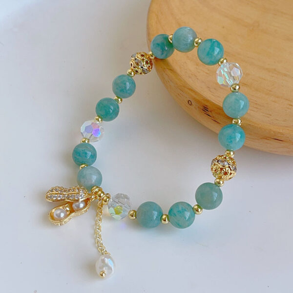 Amazonyte Crystal Peanut Bracelet