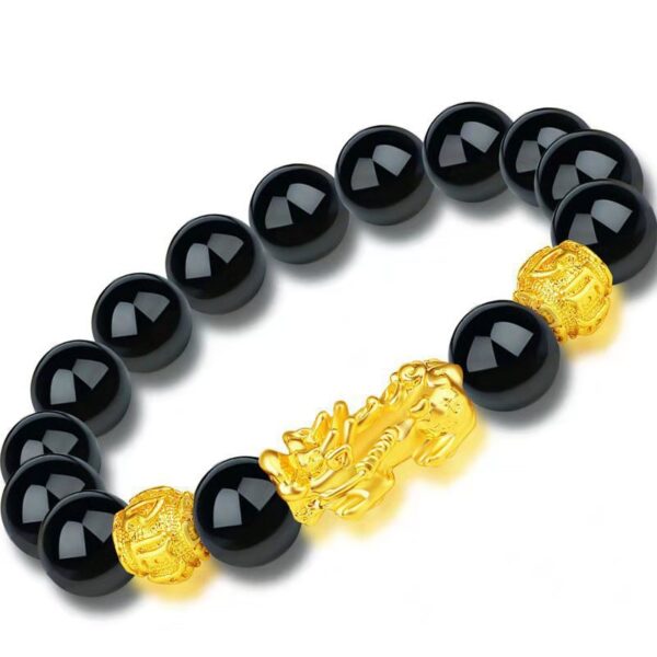 Obsidian Feng Shui Pixiu Bracelet