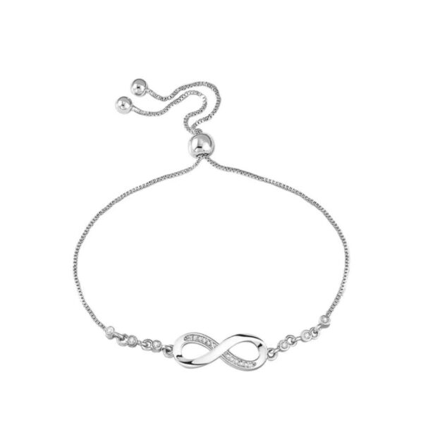 Sterling Silver Infinity Bracelet Silver 925 with Infinity Sign Symbol
