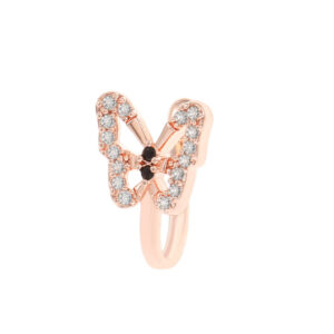 Butterfly Nose Ring Without Piercing Rose Gold